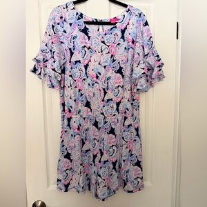 Lilly Pulitzer Lula Romper High Tide Navy It's For Shore XL